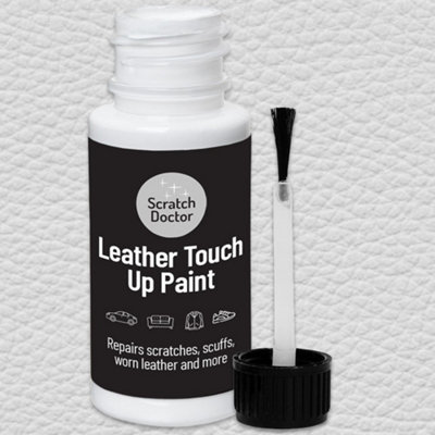 The Scratch Doctor Leather Touch Up Paint,  Leather Dye, Leather Paint with brush 15ml White