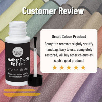Scratch Doctor Leather Colourant Peinture De Réparation Rapide Et Facile Pour Cuir De Canapés, Meubles, Sièges De Voiture, Chaussures, Sacs Et Plus Encore Blanc 1 Litre