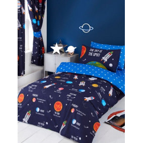 The Sky is the Limit Space 4 in 1 Junior Bedding Bundle Set (Duvet, Pillow and Covers)