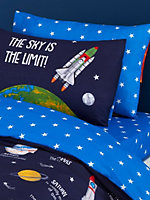 The Sky is the Limit Stars Junior Toddler Fitted Sheet and Pillowcase Set