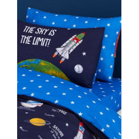 The Sky is the Limit Stars Junior Toddler Fitted Sheet and Pillowcase Set