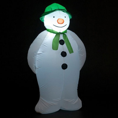 The Snowman 1.8m Inflatable Snowman 6 Ice White LEDs | DIY at B&Q