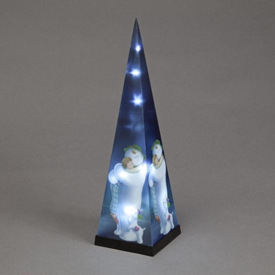 The Snowman and The Snowdog Laser Pyramid Christmas Display 12 Led's - 45cm Price Comparisons | Compare The Build