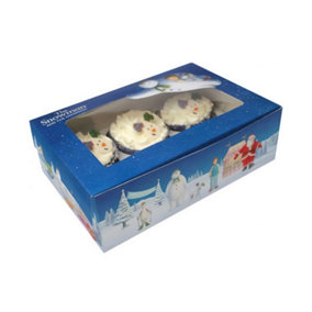 The Snowman Cake Box (Pack of 2) Blue/White (One Size)