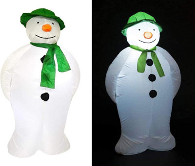 The Snowman Inflatable Figure Air Blown LED Decoration Garden 