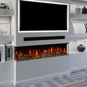 The Spectrum Series 50  Inch 3- Sided Media Wall Fire