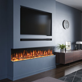 The Spectrum Series 60  Inch 3- Sided Media Wall Fire