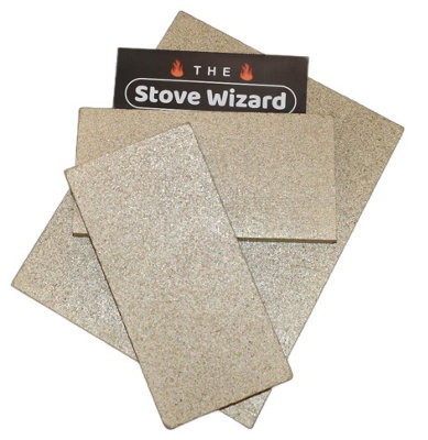 The Stove Wizard Firebrick Fire Board Heat Proof Brick Vermiculite ...