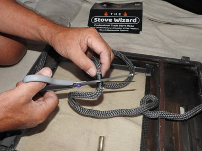 THE STOVE WIZARD WHITE STOVE ROPE KIT 10MM X 2.5M LONG WITH LARGE 50ML ...