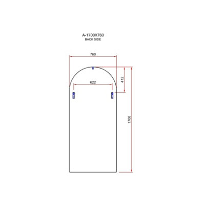 The Style Haus Gold Arch Full Length Mirror H1700 x W760mm