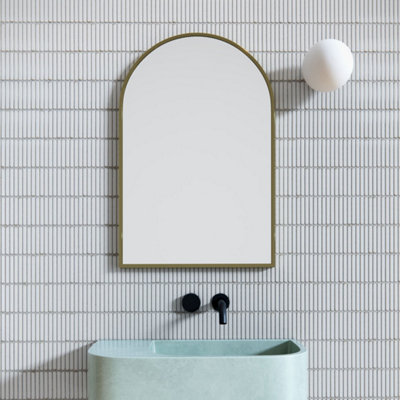 The Style Haus Gold Arch Wall Mirror H760 x W500mm