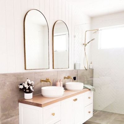 The Style Haus Gold Arch Wall Mirror H960 x W560mm