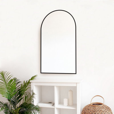 The Style Haus Matte Black Arch Wall Mirror H960 x W560mm