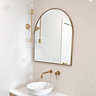 The Style Haus Satin Brass Arch Stainless Steel Framed Mirror H800 x 760mm