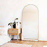The Style Haus Satin Brass Arch Stainless Steel Full Length Framed Mirror H1700 x W760mm