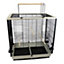 The Waldorf Bird Cage with Opening Top and Perches - Grey