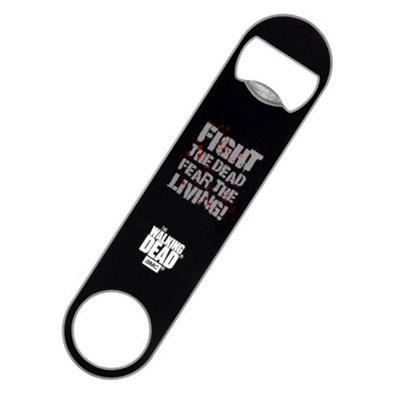 The Walking Dead Fight The Dead Fear The Living Bottle Opener Black/White (One Size)