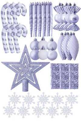 The White & Silver Bauble 52pc Accessories Set