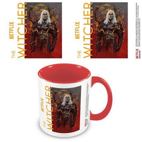 The Witcher Geralt The Wolf Mug Red/White/Yellow (One Size)