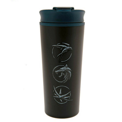 The Witcher Metal Effect Travel Mug Black/Grey (One Size)