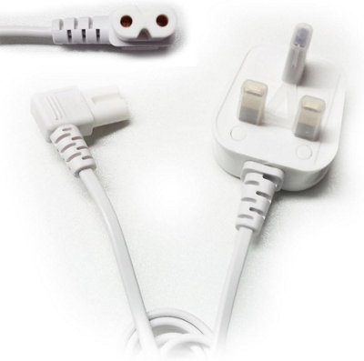 TheBigShip 3M UK 3 Pin Plug to C7 Figure 8 Power Cable Lead - Mains Power Cord for TV, Laptop, Printer, Monitor, PS3, DVD