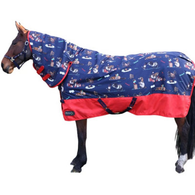 Tapis De Selle D'Entraînement (Practice Rug) StormX Thelwell 200g - Imperméable - Taille 6'9" - Bleu