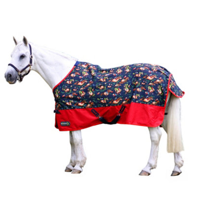 Thelwell StormX Original Standard-Neck All-Over Print Horse Turnout Rug Navy/Red (3) Price Comparisons | Compare The Build