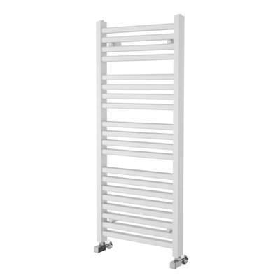 Theo White Double Heated Towel Rail 1200x500mm DIY at B Q