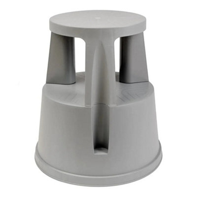 TheOwnas Kick Step Stool (Grey) Rolling Step Stool with Non Slip Base ...