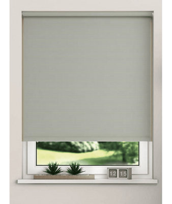 Thermal Blackout Roller Blinds 175cm Drop x Width 85cm  Light Grey