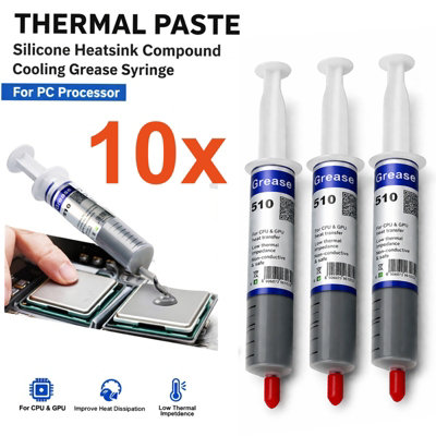 Thermal Compound Heatsink Cooling Paste Pack of 10 Carbon Based Heat ...