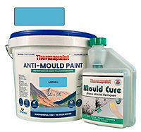 Thermapaint Anti-Mould Paint 2.5L - With FREE Mould Cure - Harebell - For Bathrooms, Kitchens, Bedroom Walls & Ceilings