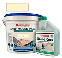 Thermapaint Anti-Mould Paint 2.5L - With FREE Mould Cure - Patterdale Primrose - For Bathrooms, Kitchens, Bedroom Walls & Ceilings