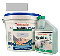 Thermapaint Anti-Mould Paint 5L - With FREE Mould Cure - Heron - For Bathrooms, Kitchens, Bedroom Walls & Ceilings