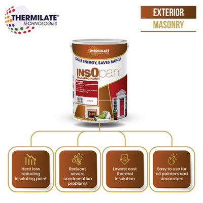 Thermilate InsoPaint Advance Energy Saving Paint Thermal Reflective Paint 5L Exterior Masonry Magnolia