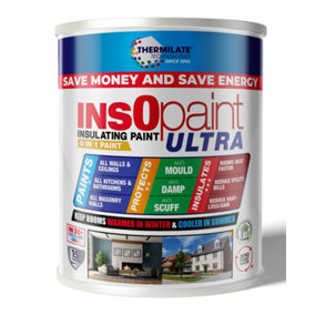 Thermilate InsOpaint ULTRA INSULATION PAINT Manhattan Grey Advance Energy Saving Paint Keep Room Warm 5L