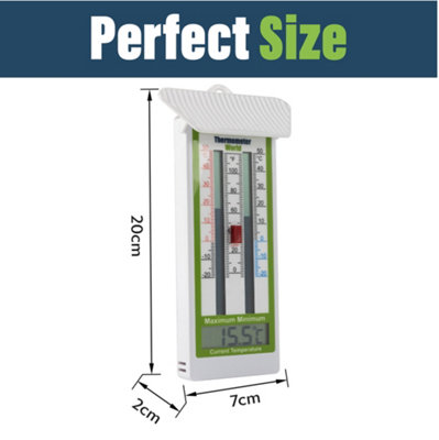 Thermometer World Classic Design Digital Max Min Thermometer With Easy to Reset Button - Ideal for a Greenhouse or Grow Room