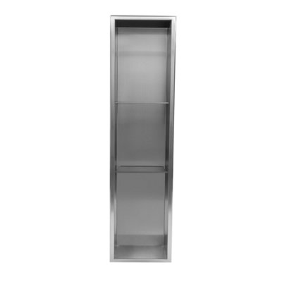Thermopanel 304 Stainless Steel Recess Shower Niche Shelved - Noir Black (305x610x103mm