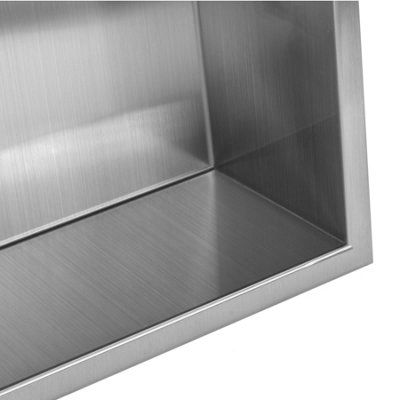 thumbnail image 2 of Stainless Steel Shower Niche 13x25 Double Shelf Wall-Inserted For Shower - Black 2 of 5