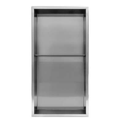 Thermopanel 304 Stainless Steel Recess Shower Niche Shelved - Stainless Steel (305x610x103mm)