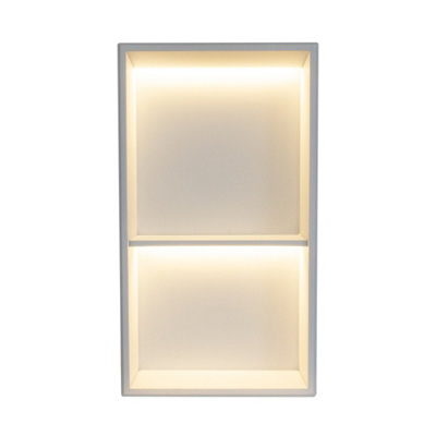 Thermopanel 304 Stainless Steel Recess Shower Niche Shelved - White (305x610x103mm)
