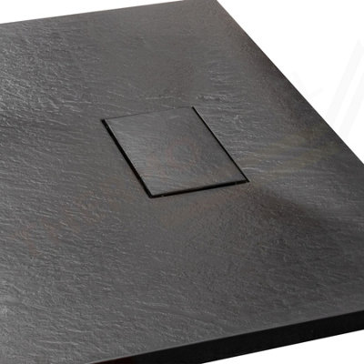 Thermopanel SMC Slate Effect Shower Tray - Black - 1600 x 900mm