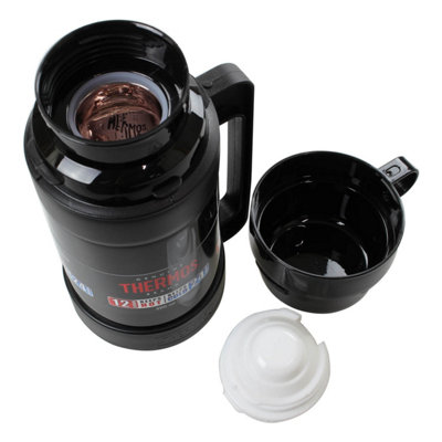 Thermos 500ml Black Mondial Glass Vacuum Insulated Hot Cold Travel Bottle Flask - 3