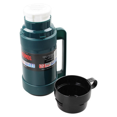 Thermos 500ml Green Mondial Glass Vacuum Insulated Hot Cold Travel Bottle Flask