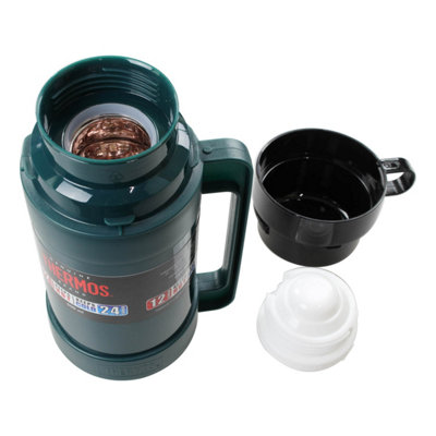 Thermos 500ml Green Mondial Glass Vacuum Insulated Hot Cold Travel Bottle Flask - 3