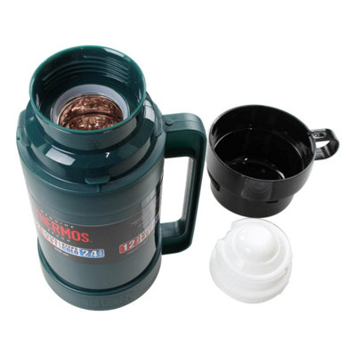 Thermos 500ml Green Mondial Glass Vacuum Insulated Hot Cold Travel Bottle Flask - 7