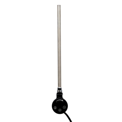 Thermostatic 300W Towel Rail Radiator Heating Element Dual Fuel Kit - Black - TE300B