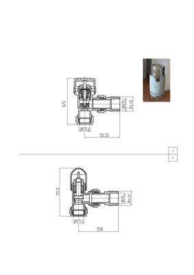 Thermostatic and Manual Control Corner Towel Radiator Valves15mm Pair Chrome
