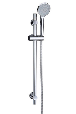 Thermostatic Bathroom Bath Shower Valve Mixer Tap With Slider Rail Kit & Handset - 3