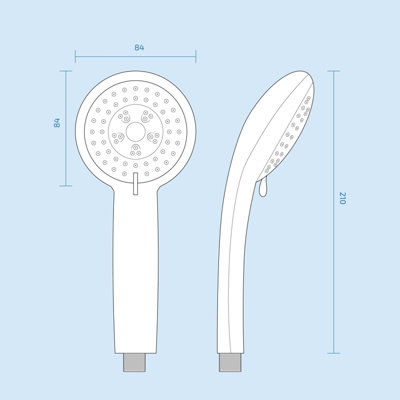 THERMOSTATIC DECK MOUNTED VALVE BATH SHOWER MIXER TAP + 3 MODE SHOWER HANDSET - 5